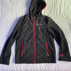 Kids Large Black and Red Camo ZeroXPosure Light Jacket
